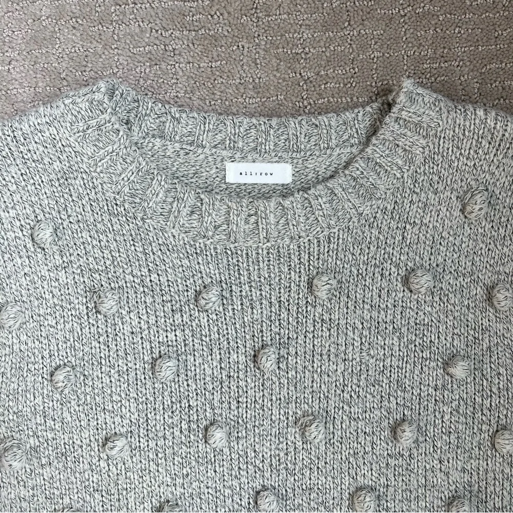 All:Row Chunky Knit Pom Pom Sweater